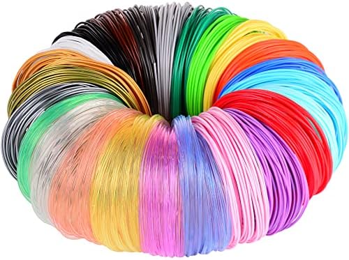 3D Pen 3D Printer Filament, 24 Colors 1.75mm PLA Filament Pack, High-Precision Diameter Filament, Each Color 10 Feet, Total 240 Feet Lengths by Mika3d by MIKA3D