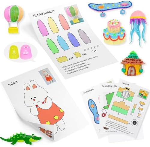 SONGTIY 3D Printing Drawing Template, 20 Sheets 3D Printer Paper Stencils by SONGTIY