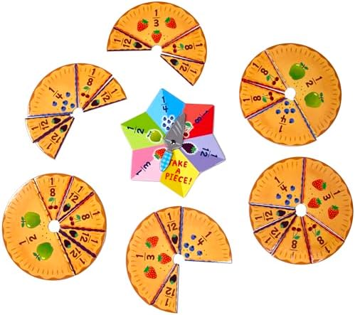 eeBoo Make a Pie Fraction Game, Math Learning Game, Ages 5+, 2-4 Players - Image 3