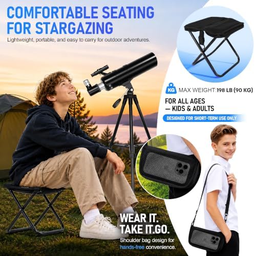 Telescope for Adults & Kids High Powered 90mm Aperture 600mm - Image 2