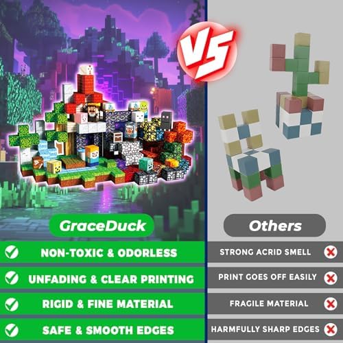 GraceDuck 300 PCS Magnetic Blocks - Magnetic Building Blocks, Stacking Magnets for Kids, Sensory Toy for STEM Montessori Sensory Toys for Kids 3+ Boys Easter Gifts for Kids - Image 4