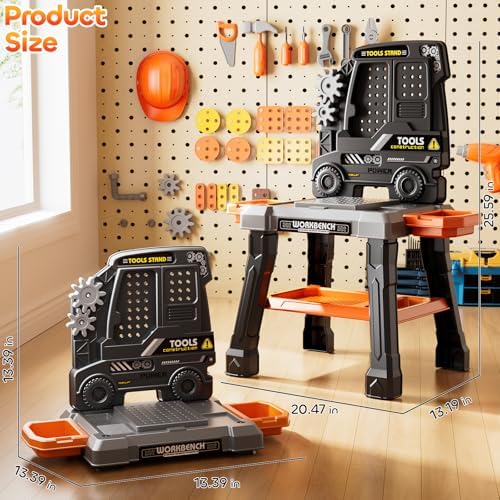 Kids Tool Toy Playset with Electronic Drill Sound for Aged 3-8 - Image 6