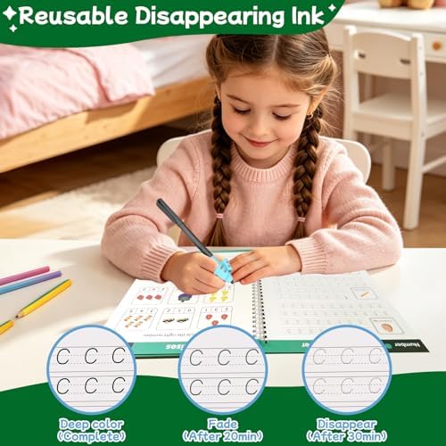 Magic Grooved Writing Practice Books, Reusable Handwriting Practice for Preschool Kids Ages 3-8, Large Tracing Workbooks for Kids 3-6 - Image 5