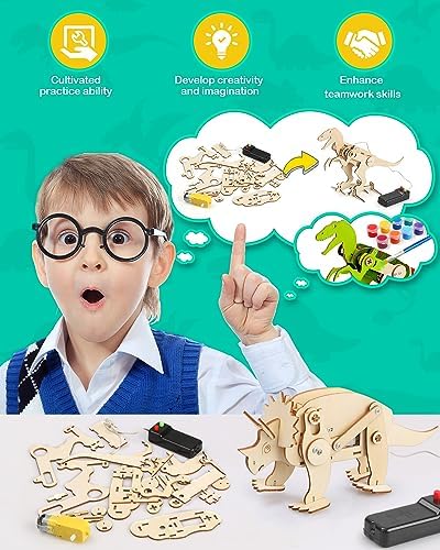 Poraxy 10 Sets 3D Puzzles Science Projects for Kids 8-12, STEM Kits for Kids Ages 6-8 5-7, Engineering Building Toys Dinosaurs Experiments Xmas Birthday Gifts 7 8 9 10 11 12 13 Yr Old Boys Girls - Image 2