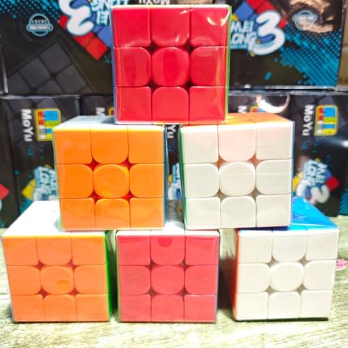 3x3 Speed Cube Set | 6 Pack Speed Cube Bulk Magic Cube Set, School Classroom Prize for Students Birthday Party Favors Stocking Stuffers Gifts for Kids Teens Adults(Stickerless) - Image 2