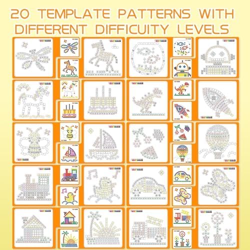 Learning Educational STEM Toy,Mosaic Magnetic Puzzle,330 Foam Building Blocks with 20 Patterns,Math Counting Activities, Montessori Sensory Art Kit Gift for Boy Girl Kids 4 5 6 7+ - Image 4