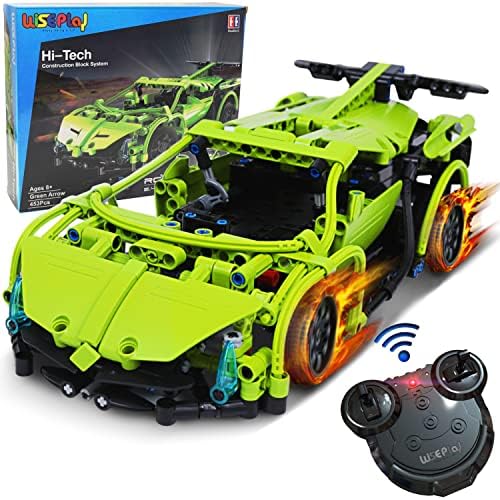 WISEPLAY Remote Control Car Building Kit, 453PCS Stem Toy for Kids Age 8-10, Great RC Car for 10-Year-Old Boys & Girls, Excellent Gift Idea by AsEinsteinsaidPlayisthehighestformofresearchBuildPlayGrow