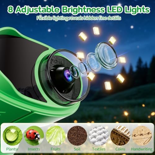WINWEND Handheld Kids Microscope 1000X Pocket Microscope for Photo and Video Portable Science Kits STEM Toys – Christmas/Birthday Gifts for Girls & Boys Ages 3-12 - Image 3