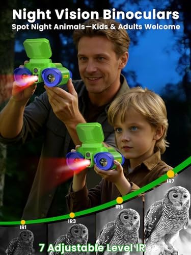 Acoath Binoculars for Kids with Night Vision Camera, Kids Telescope, 10X Optical Zoom, Magic Adventures Telescope Toys Gifts for Age 3, 4, 5, 6, 7, 8, 9, 10+ Years Old Boys Girls - Image 6