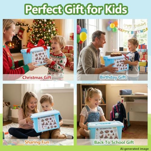 COUOMOXA Magnetic Toy Montessori for Kids: 3 4 5 6 7 8 9 10 11 12 Years Old Kids Building Sticks - Magnetic Creative Toy Age 3-12 Playroom Family - Christmas Birthday Gift for Boys Girls - Image 5