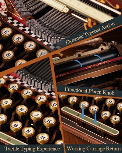 ROKR 3D Wooden Puzzles for Adults, Vintage Typewriter Model Kits - Image 4