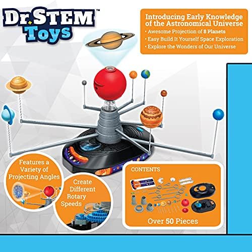 Dr. STEM Toys Solar System Projector Kit - Motorized Planet Model Set for Kids Ages 8-12 | Complete Educational Science Toy with 50+ Pieces | Home & Classroom Use - Image 4