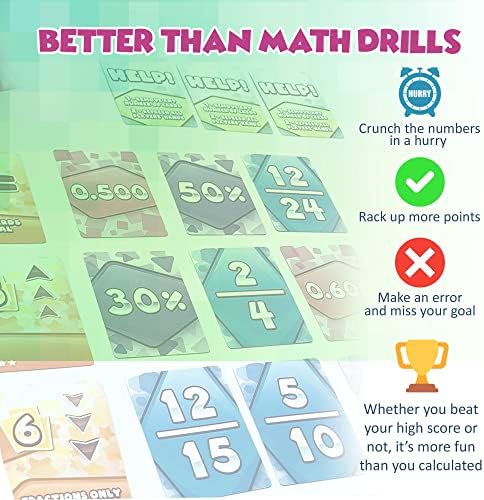 Math Rush 3: Fractions, Decimals & Percentages - A Cooperative Time-Based Math Flash Card Game for Kids, Students, and Families | Fun & Engaging STEM Game for Math Class or Family Game Night - Image 5