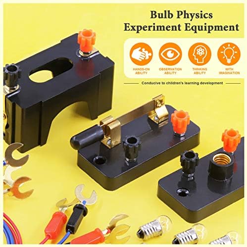 20 Pcs Electrical Circuit Experiment Kit Includes Screw Base Light Bulbs, Miniature Bulb Holder, Wire Connector, D Battery Holder, Series Circuits DIY Materials - Image 3