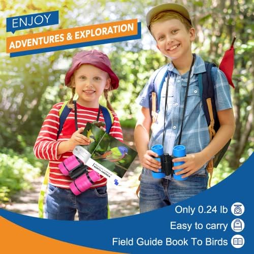 Toys for 3-7 Year Old Boys: LET'S GO! Binoculars for Kids with Bird Watching Manual Easter Birthday Gifts for 4 5 6 7 8 Year Old Boy Girls Outdoor Toy for Kid Ages 5-7 Toddler Camping Telescope - Image 2