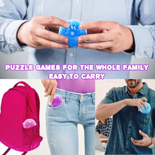 100 Pcs Puzzle Maze Ball Mini 3D Gravity Cube Puzzle Ball Toy for Kids Ages 3 6 7 8-10, Educational Challenges Magic Brain Teasers Games for Boys Girls Birthday Gifts Classroom Prize - Image 5