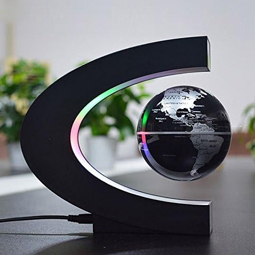 Magnetic Levitation Floating Globe 3 inch with LED Lights C Shape World Map for Desk Decoration - Image 6