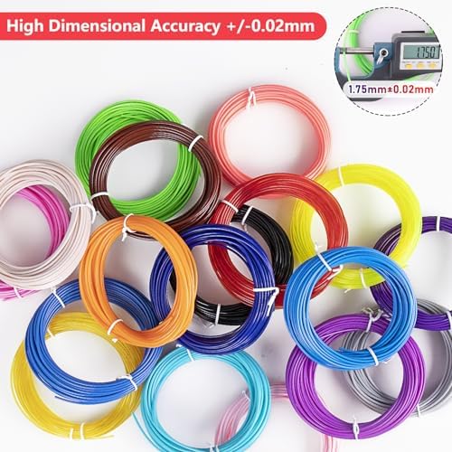 36 Colors 3D Pen PLA Filament Refills, 1.75mm High-Precision 3D Printing Pen Refills, 32.8 Feet Each (Total 1181 Feet), Non-Toxic & Odorless, Works with Most 3D Pens (Not for 3Doodler) - Image 5