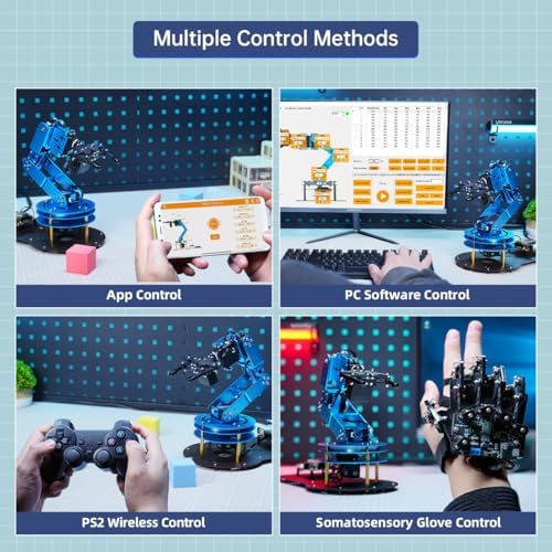 Robotic Arm for Arduino AI Vision & Voice Interaction 6DOF Serial Bus Servo Smart Robot Arm, STEM Project Educational Robot & Engineering Kits, Science/Coding/Programming Set, LeArm AI Standard Kit - Image 5