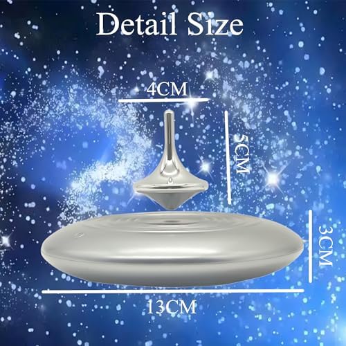 Levitating Spinning Top – Metal Anti-Gravity Gyro for Adults, Office Desk Decor & Stress Relief - Image 6