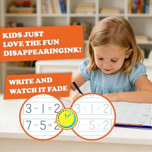 3D Magic Grooved Writing Practice for Kids - Reusable Handwriting Workbooks for Kids Ages 3-5 5-7, Preschool Learning Activities Tracing Books with Disappearing Ink, Easter Toys Gifts for Boys & Girls - Image 3