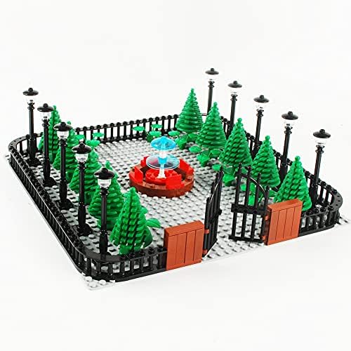 Park Building Blocks Fountain Sencery Accessories Street Set Building Bricks Kit DIY Building Set Compatible All Major Brands (No Baseplate) - Image 2