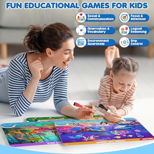 BBWOO Search and Find Activity Book, Reusable Travel Game Toys for Kids 3-8 - Image 5