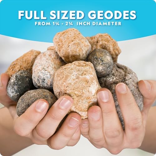 National Geographic Break Open 10 Premium Geodes with Goggles & Display Stands (Pack of 6) - Image 5