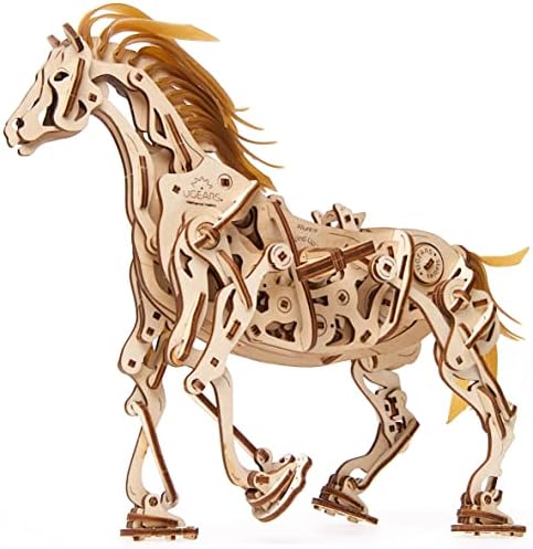 UGEARS 70054 Wooden Horse Puzzle, Model Building Set, Brain Game, DIY Puzzle, Educational Toy, Environmentally Friendly by UGEARS-ModelingJoy