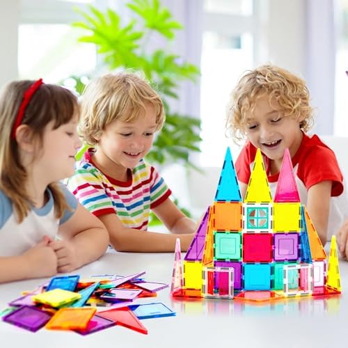 PicassoTiles Magnetic Tiles Rocket Set Construction Toy Magnet Building Block Engineering STEM Learning Child Brain Development Stacking Kit Window Door Playboard for All Ages 3 and Up PT36B - Image 2