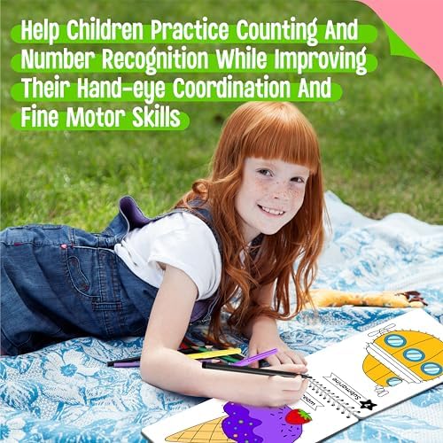 Do-to-Dot Game Pad, 30 Reusable & Erasable Number Connecting Games, Dry Erase Animal/Castle/Ship Dot to Dot Workbook for Kids, Educational Toy for Road Trip, Airplane & Car Travel Activities - Image 3