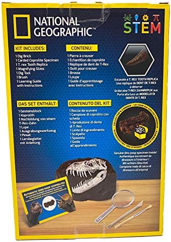 National Geographic Dinosaur Dig Kit - Fascinating Excavation Kits for Kids with Replica T-Rex Tooth and Genuine Dino Poop Fossil | STEM Educational Science Kits Gifts for 8+ Year Old Boys and Girls - Image 2