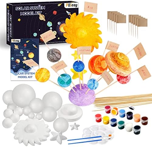 Pllieay 63PCS Solar System Foam Ball Kit for Back to School Science Project by Pllieay