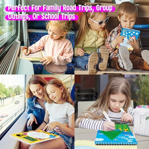 SpriteGru Dry Erase Word Search Game Pad, 30 Reusable & Erasable Word Games, Search & Find Puzzles Brain-Boosting Activity Book for Kids, Educational Toy for Road Trip Airplane Travel - Image 5