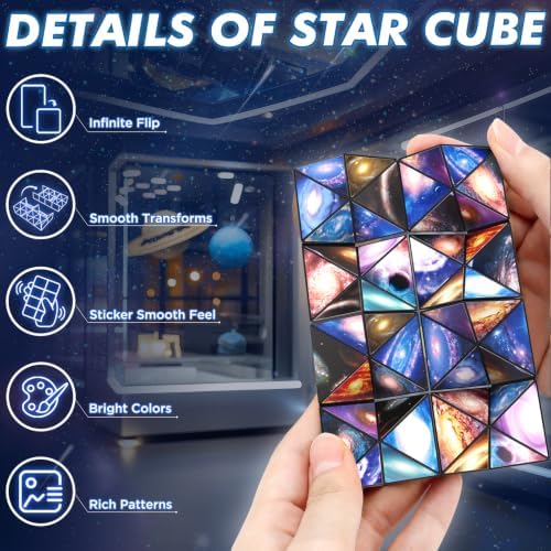 Euclidean Cube Fidget Toys for Kids 2 in 1 Star Cube Magic Cube Puzzle Toys - Image 5