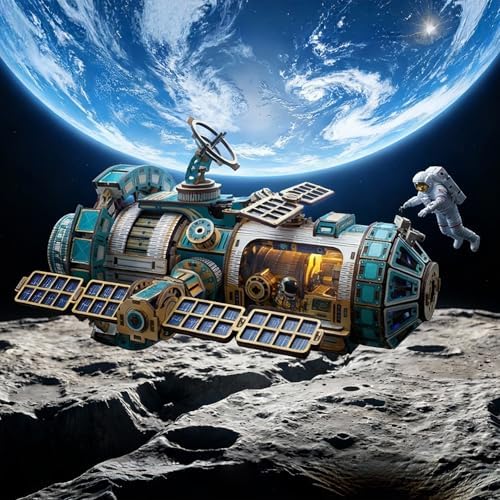 International Space Station Model, 3D Wooden Puzzle for Adults - Image 6