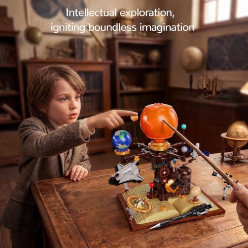 672Pcs Spinning Solar System Building Block Set, Rotating Planet Model Kit - Image 3