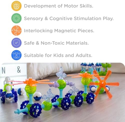 Magnetic Building Set for Kids, STEM Educational Toys for 3+ Year Old Boys and Girls, Space Planet Blocks - Image 5