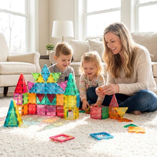 Bmag Magnetic Tiles, 36 PCS Building Blocks for Toddlers, 3D Magnet, STEM Educational Learning Building Blocks for Kids Children, Stacking Montessori Toys Gifts for Boys Girls - Image 3