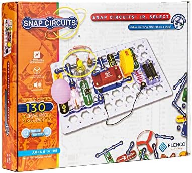 Snap Circuits Jr. Select SC-130 Electronics Exploration Kit | Over 130 Projects | Full Color Project Manual | 30+ Parts | STEM Educational Toys for Kids 8+ by SnapCircuits