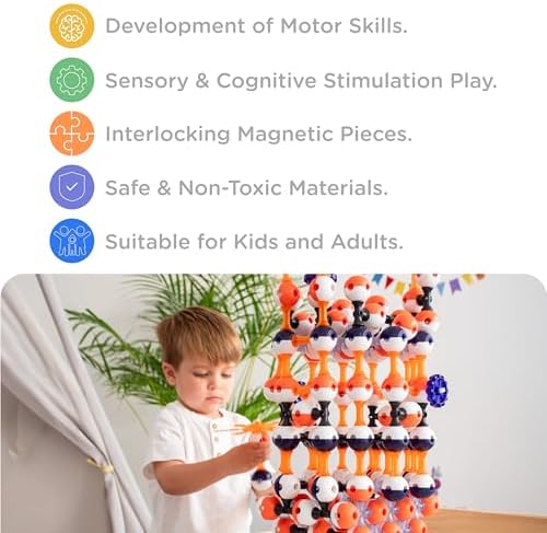 Magnetic Building Set for Kids, STEM Educational Toys for 3+ Year Old Boys and Girls, Space Planet Blocks - Image 5