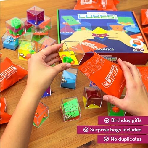 BONNYCO Brain Teaser Puzzles Cubes Kids Party Favors Pack 30. Pinata Goodie Bags Stuffers for Kids 3-5 4-8, Return Gifts for Birthday Party. Mini Puzzle Games, Classroom Prizes, Rewards Stocking - Image 3