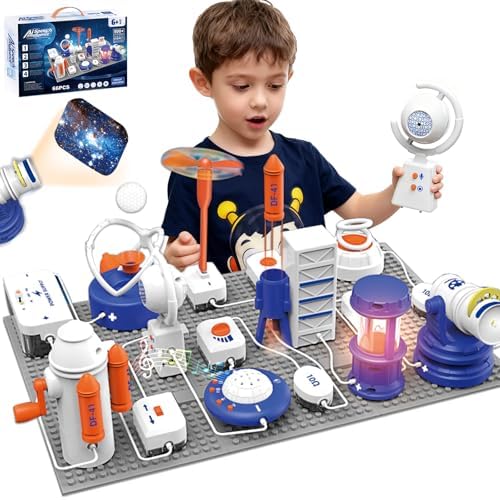 AI Science Kit for Kids 6-12 Years | STEM Robotics & Electronic Circuit Building Kit with 66 Pcs & 500+ Experiments | Voice Controlled Educational Engineering Toys for Boys & Girls by Unknown