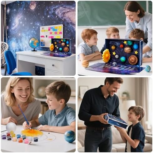 Pllieay 3D Solar System Model Kit, Solar System Kit with Display Box - Image 6