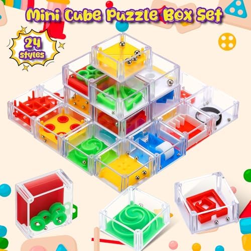 Sumind 24 Pcs 3D Maze Puzzle Cube Brain Teaser Ball Party Set,Festival - Image 3