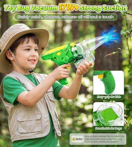 Bug Catcher for Kids, Bug Vacuum Catching Kit with Bug Collector Butterfly Net Magnifying Glass Bugs Grabber Insect Catcher Tweezers, Outdoor Explorer Toys Gift - Image 5