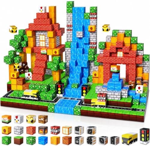 Magneverse 150 PCS Magnetic Blocks - Forest Magnetic Building Block for Kids Ages 4-8, Magnetic Cubes for Boys Girls, STEM Educational Stacking Magnet Toy for 3 4 5 6 7 8 9 10 11 12 Birthday Gifts by Magneverse