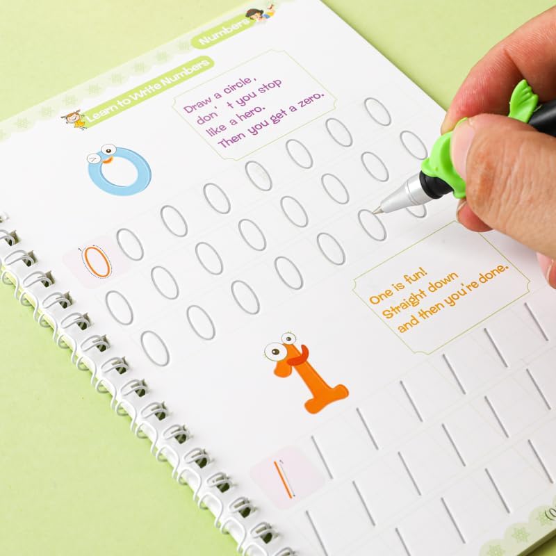 Grooved Writing Books for Kids 3-5 - Magic Handwriting Practice Notebooks for Work & School Supplies - The Practice for Children's Books & Kids Book - Image 4