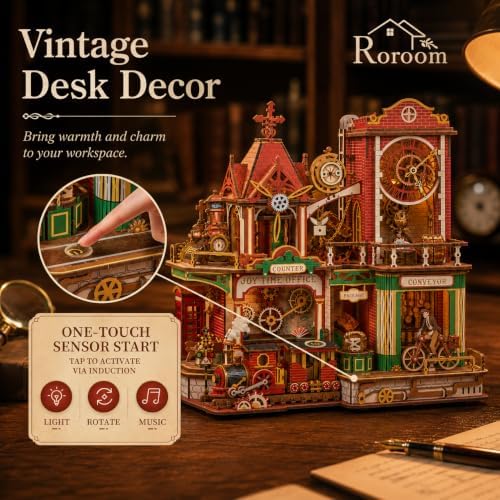 Roroom Mechanical 3D Wooden Puzzles for Adults, 742pcs Wood Building Kit - Image 3