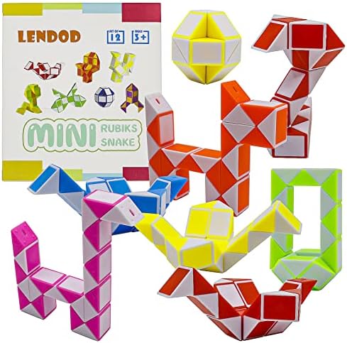 12 Pack 24 Blocks Mini Fidget Snake Cube Mini Twist Puzzle Cubes Magic Speed Cubes Toy for Kids Party Bag Fillers, Party Supplies - Image 4